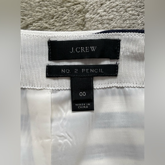 BRAND NEW J Crew no. 2 pencil skirt in navy/white stripes - Picture 6 of 7